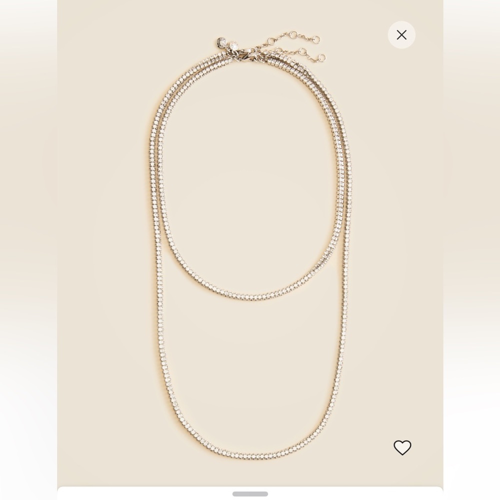 Jcrew cubic zirconia cupchain Necklaces Set of 2
